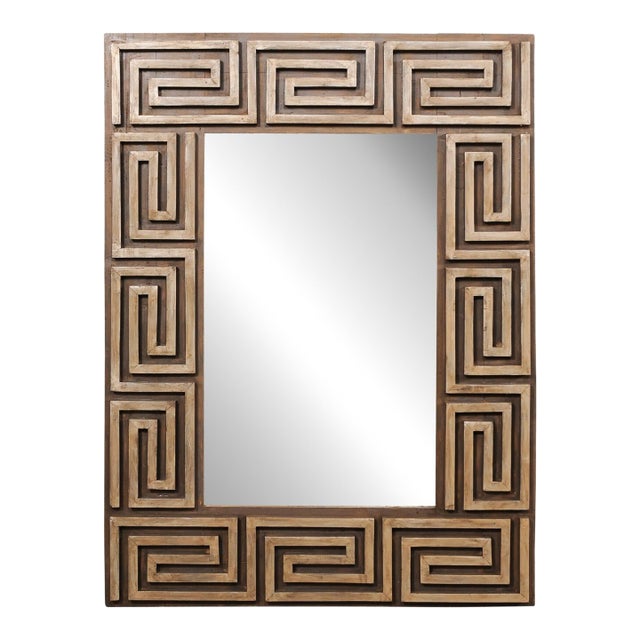 Greek Key Artisan-Made Mirror, 5+ Ft Tall For Sale