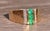 Metal The Geraldton: Colombian Emerald and Diamond Ring in Yellow Gold For Sale - Image 7 of 10
