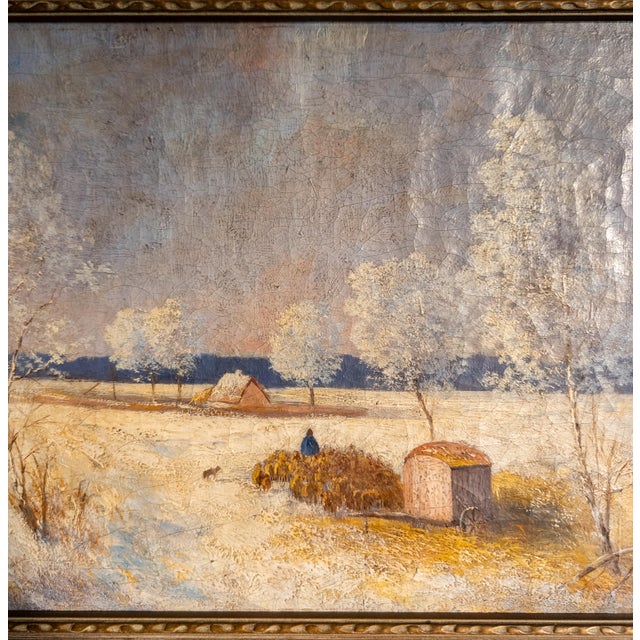 Early 20th Century Hungarian Impressionist Winter Landscape, Paris 1901 For Sale - Image 4 of 13