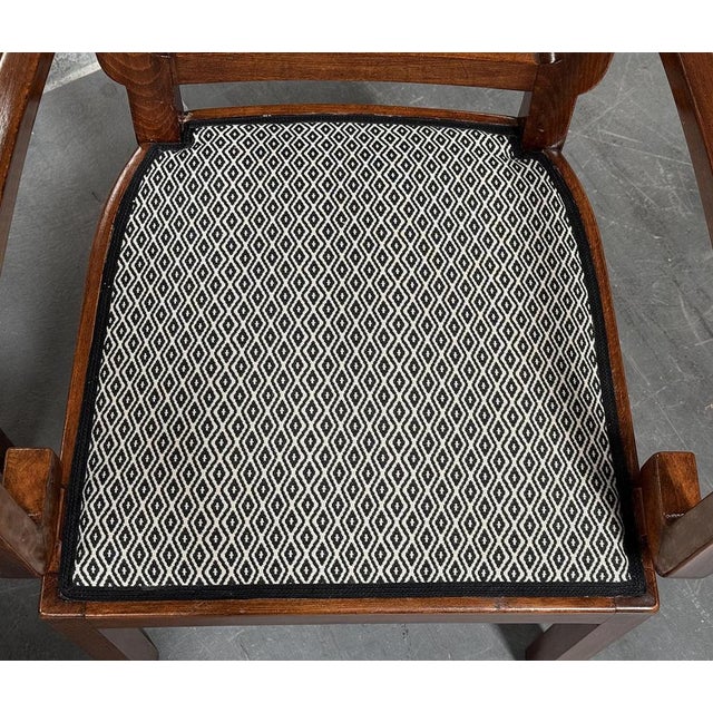Art Deco Walnut Armchairs, Bohemia, 1930s, Set of 2 For Sale - Image 6 of 7