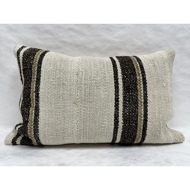 Turkish Hemp Pillow Cushion Natural Brown Beige Pillow Cushion Cover 16" x 24" #30281 Enhance your home decor with our...