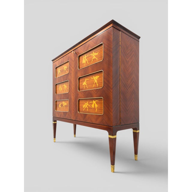Paolo Buffa Mid-Century Italian Inlaid Sideboard or by Paolo Buffa, 1958 For Sale - Image 4 of 18