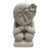 Whimsical Stone Pottery Asian Hippie Monk With Flower For Sale