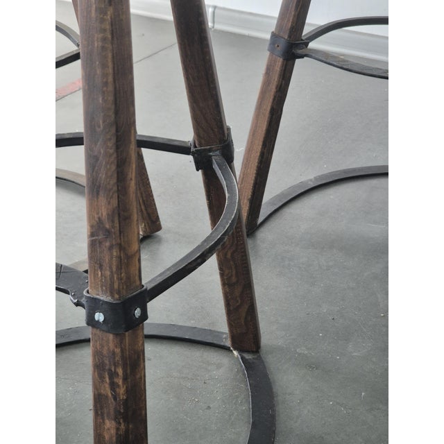 Black Vintage Brutalist Marbella Stools by Sergio Rodrigues, 1970s, Set of 4 For Sale - Image 8 of 11