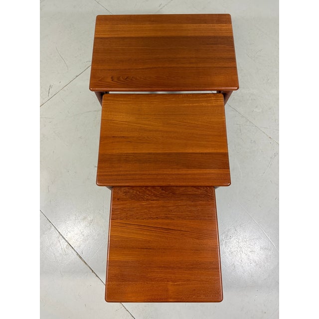 Teak Nesting Tables, Denmark, 1960s, Set of 3 For Sale - Image 11 of 13