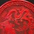 This exquisite round plate is crafted using the traditional carved lacquer technique, featuring a rich, deep red color....