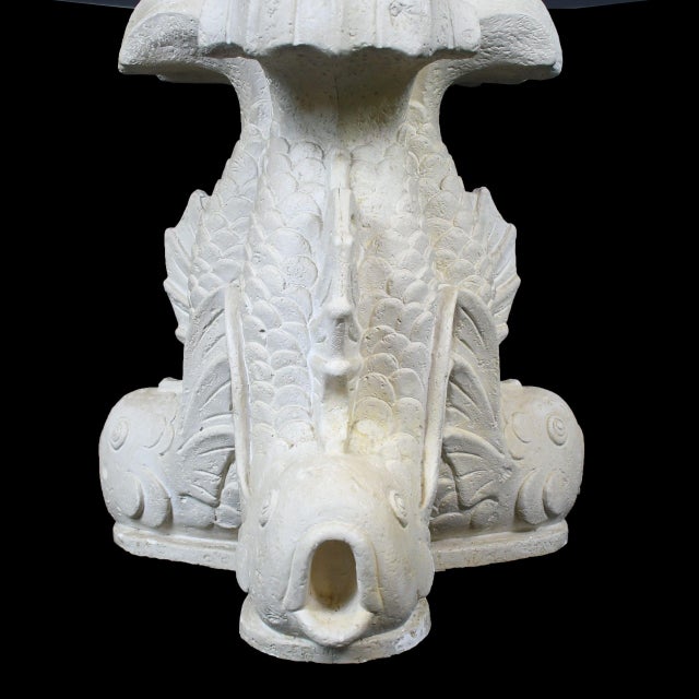 Vintage Koi Concrete Side Table For Sale - Image 4 of 4