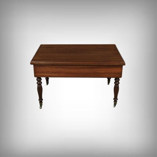 Louis Philippe Style Rolling Coffee Table in Mahogany, Late 19th Century, in Restored conditions. Designed before 1890