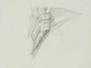 Figure Design, 19th-Century, Pencil