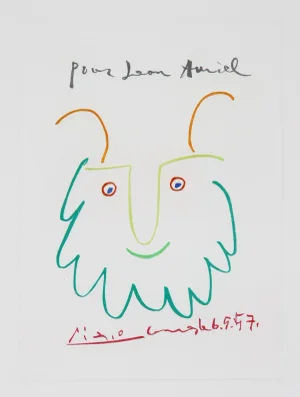 Le Roi (Pour Amiel), Pablo Picasso Color Etching, Signed in the Plate
