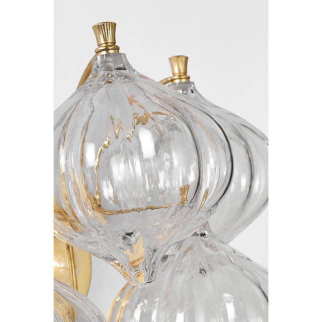 Gold Julie Neill for Visual Comfort Signature Caselli 15" Sconce in Gild with Clear Glass For Sale - Image 8 of 12