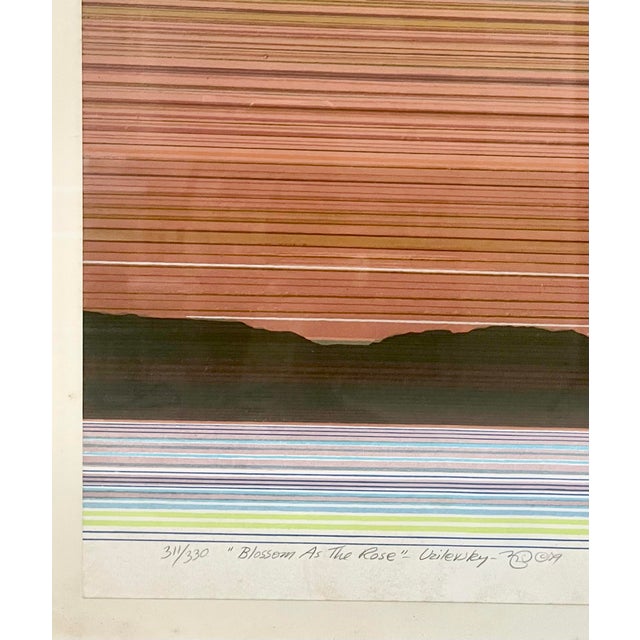 Abstract Landscape Wall Art | Linear Landscape Serigraph by Marcus Usilvesky For Sale In Tampa - Image 6 of 11