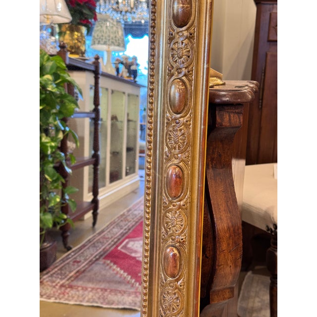 French 19th Century French Mirror With Crest For Sale - Image 3 of 11
