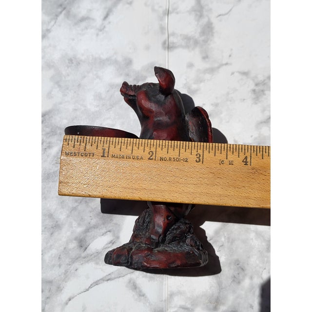 Red Boxwood Japanese Netsuke Pig Figurine For Sale - Image 10 of 11
