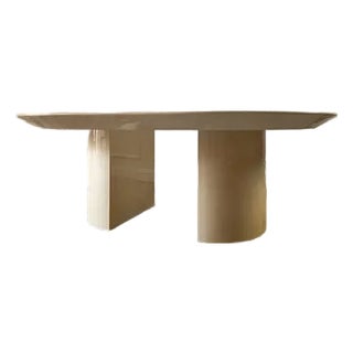 1980s Attributed to Karl Springer Knife Edge Goat Skin Dining Table For Sale