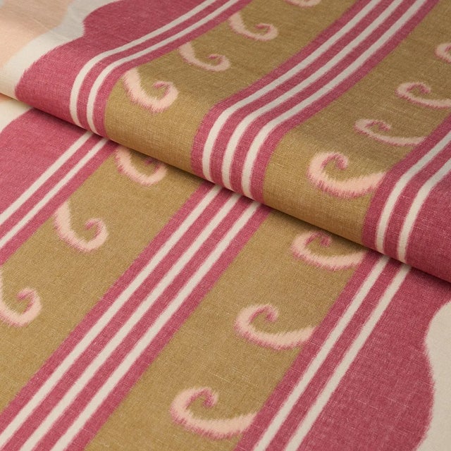 2020s SAMPLE - Schumacher X Laura Gonzalez Roman Reverie Fabric In Gold & Rose For Sale - Image 5 of 5