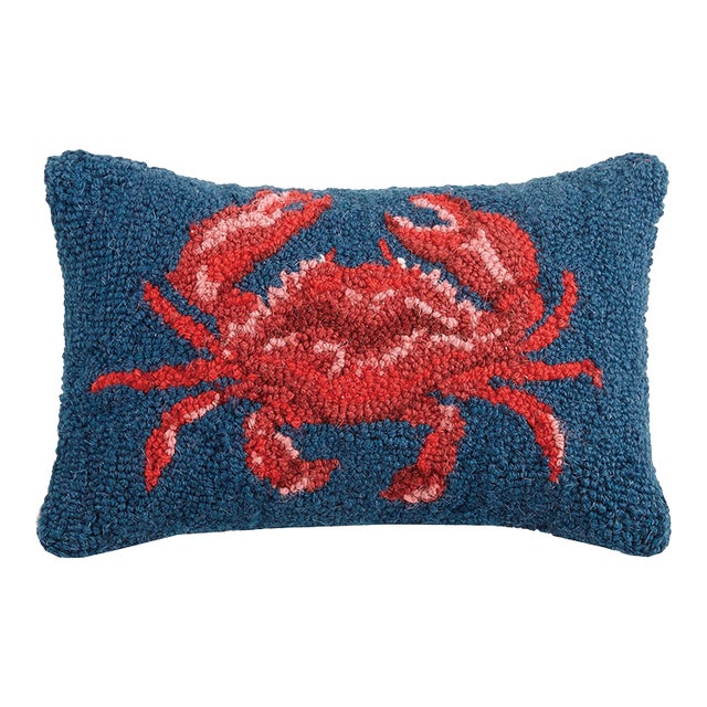 Crab Hook Pillow, 8" x 12" For Sale