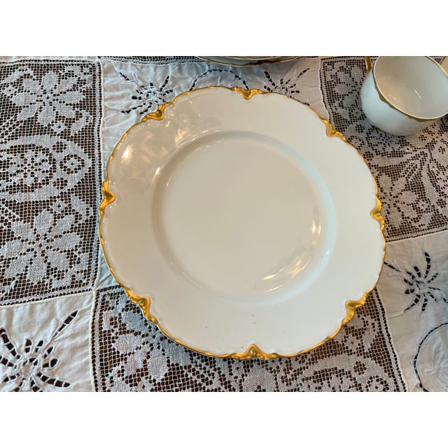 These are white porcelain classic Ranson (Gold Trim) pattern by Haviland Limoges. Haviland & Co. Limoges, featured the...