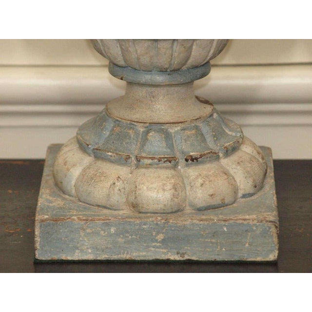 Wood Italian Wood Carved Lamps - a Pair For Sale - Image 7 of 9