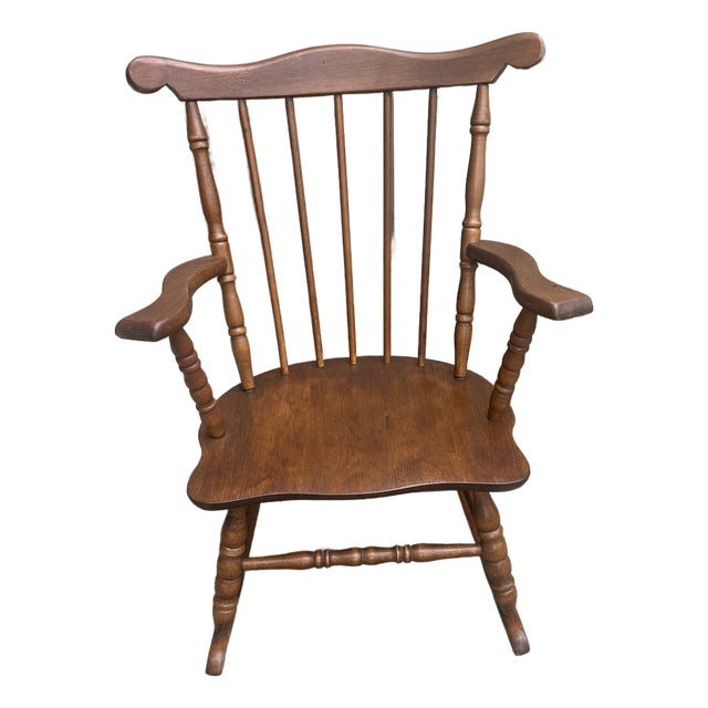 Vintage Windsor Style Children’s Rocking Chair For Sale