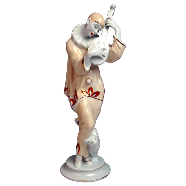 German Art Deco Figurine Pierrot from Rosenthal, 1920s For Sale
