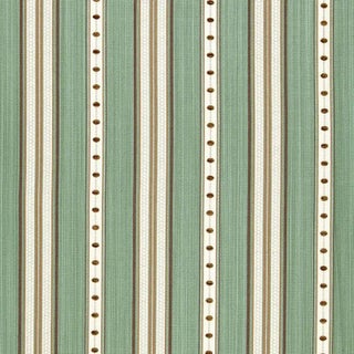 Sample - Schumacher Francesca Stripe Fabric in Aqua For Sale