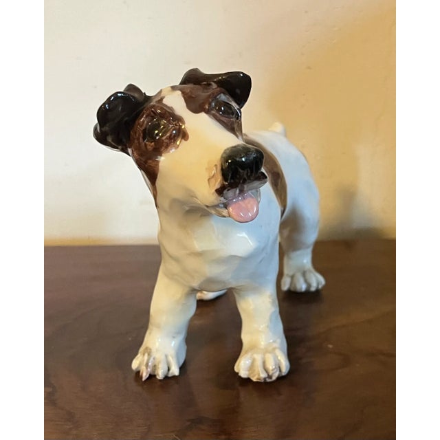 Late 20th Century Art Pottery Dog Sculpture of a Jack Russell Terrier For Sale - Image 5 of 13