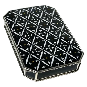 Silver Black Enameled Box by Leo Wagner, 1921
