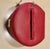 A brand-new vintage WOLF leather jewelry box in pebbled red, featuring a gold lock, anti-tarnish lining, interior mirror,...