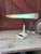 Metal Vintage Adjustable Desk Lamp With Fluorescent Light & Wood Accent For Sale - Image 7 of 9