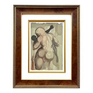 1960s Salvador Dali Purgatory 6 Death Violence Framed For Sale