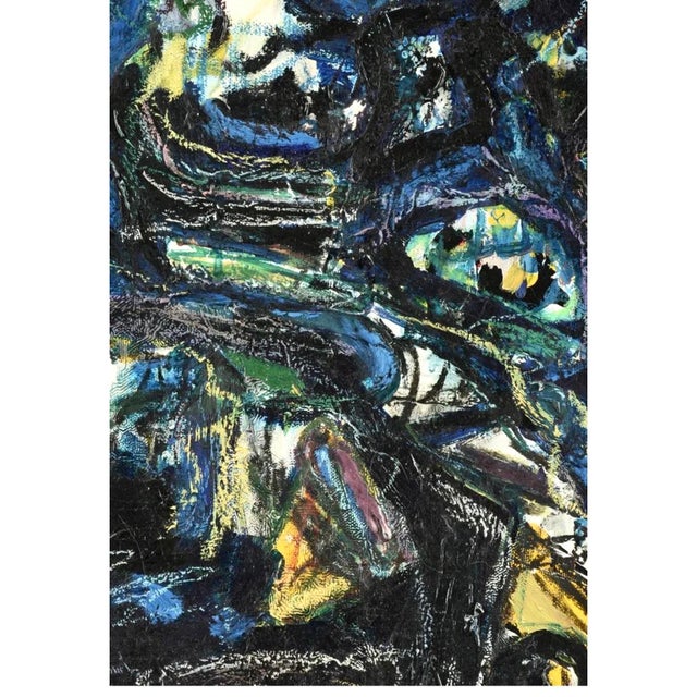 Werner Liebmann, Large German Neo Figuarist Abstract Expressionist Oil Painting Werner Liebmann, c.1980s-1990's For Sale - Image 4 of 14