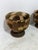 Wood Art Deco Italian Poufs in Walnut and Velvet, 1940, Set of 3 For Sale - Image 7 of 12