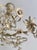 Vintage Italian Floral Tole 5-Light Chandelier in Cream Painted Metal, 1960s For Sale - Image 6 of 12