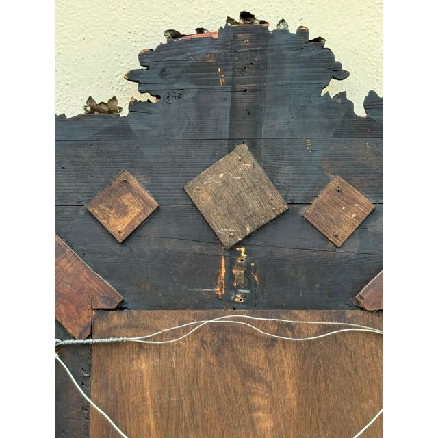 Gorgeous Antique Mirror 19th Century Dutch Ebony and Brass Repousse Cushion For Sale - Image 10 of 10