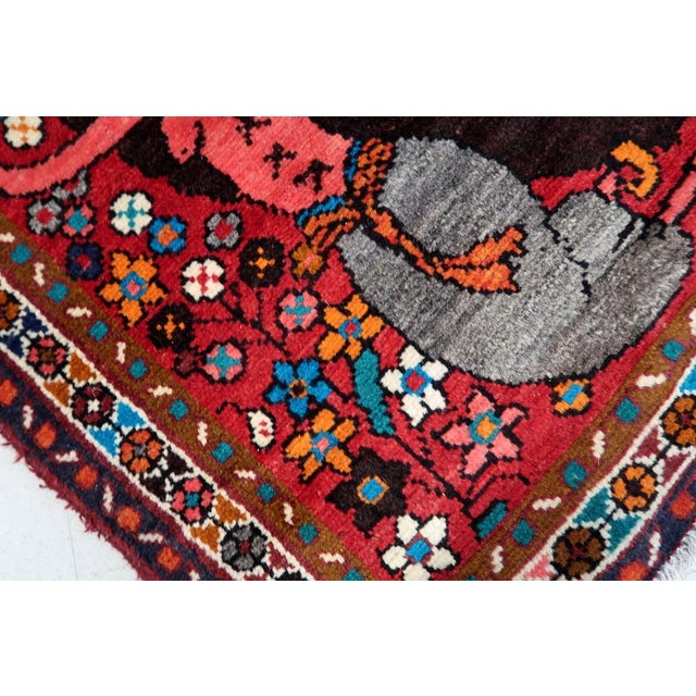 1970s 1970s, Handmade Vintage Persian Hamadan Rug 2.3' X 2.9' For Sale - Image 5 of 11
