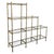 Mid-Century Modern Faux Bamboo Brass Etagere With Stair Form and Smoked Glass For Sale - Image 12 of 12