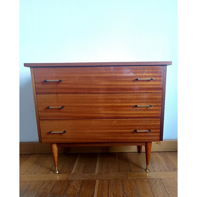 Mid-Century Splayed Leg Chest of Drawers, 1950s For Sale - Image 4 of 14