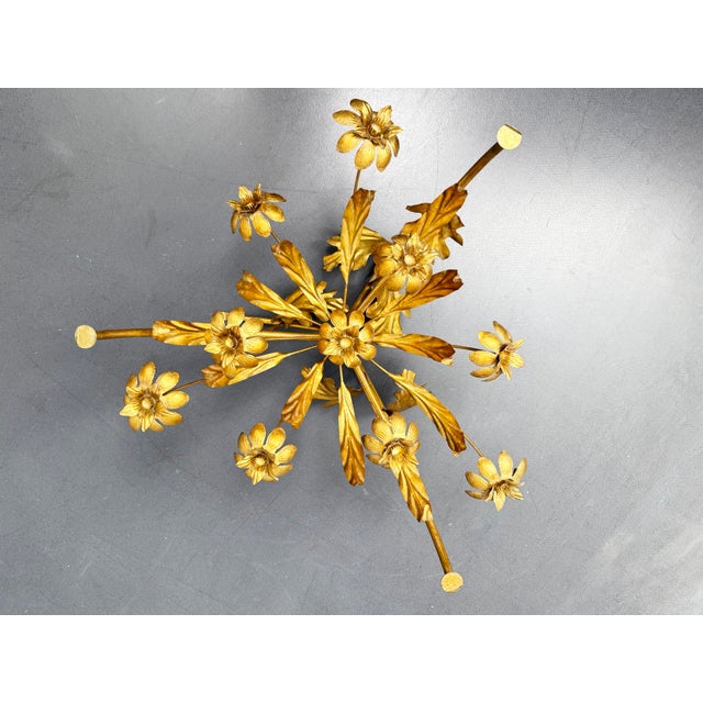 1960s Hollywood Regency Style Coffee Table in Gilded Metal by Hans Kögl, 1960s For Sale - Image 5 of 6