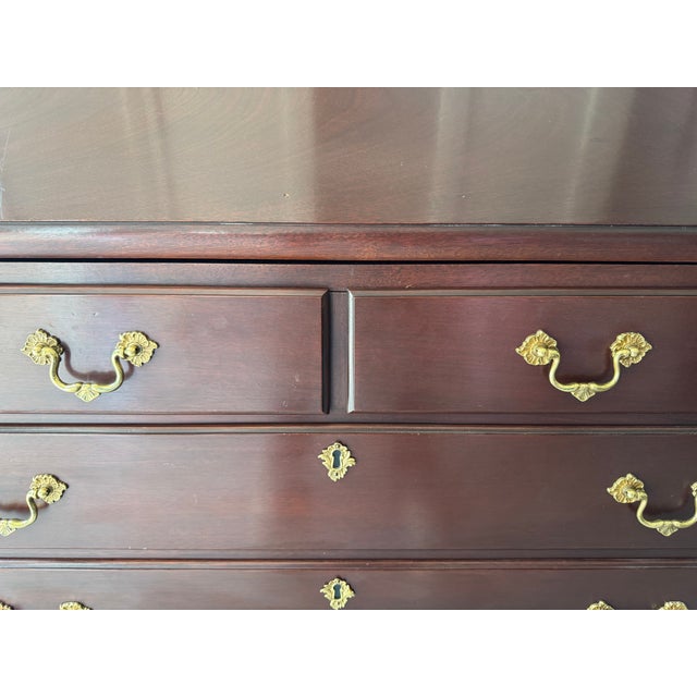 1990s Stickley Georgian Mahogany Secretary Desk For Sale - Image 9 of 17