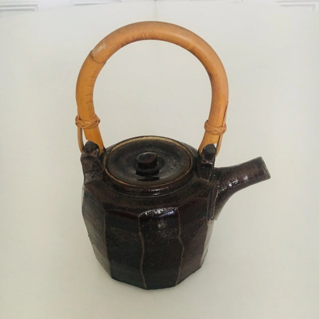 Warren MacKenzie Art Pottery Shino Faceted Tea Pot For Sale - Image 9 of 9