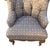 1990s Marge Carson Boudoir Lounge Accent Chair French Tuffed Wingback Armchair Regency For Sale - Image 5 of 12