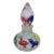 Joe St Clair Art Glass Rainbow Floral Paperweight Perfume Cologne Bottle For Sale