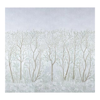 Schumacher x Colette Cosentino Brindille Golden Accented Panel Set in Mineral - 3 Panels For Sale