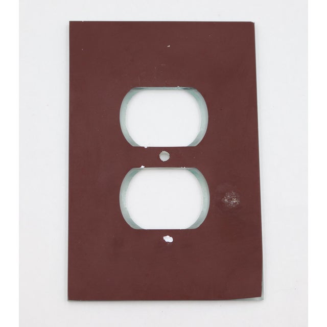 Modern Beveled Mirror Duplex Outlet Wall Plate For Sale - Image 3 of 3