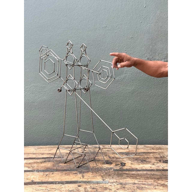 Vintage Abstract Geometric Kinetic Sculpture For Sale - Image 4 of 12