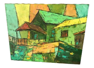 Late 20th Century Original Abstract House Painting