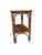 Hollywood Regency Vintage Bamboo Two-Tier Side Table | Hollywood Regency Coastal Rattan Accent Table For Sale - Image 3 of 10