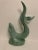 Vintage Haeger Aqua green colored ceramic Flying Fish Statue, depicted here as if the fish is getting ready to rush to the...