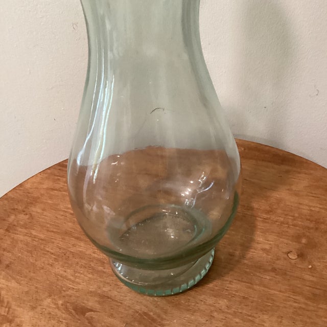 Mid 20th Century Vintage Large Blown Art Glass Green Bottle 3 Liter Sve Italy For Sale - Image 5 of 12